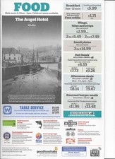 Wetherspoon pub menu for sale  CARLISLE