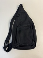 Usado, Mochila Vera Bradley Sling preta com forro floral - Excelente comprar usado  Enviando para Brazil