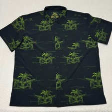 Camisa havaiana retrô The Palm Rifle masculina preta verde estampa botão para cima 3XL comprar usado  Enviando para Brazil
