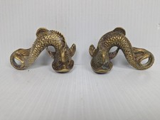 Par de alças de torneira de pia de latão maciço para peixes Dolphin Phylrich Sherle Wagner comprar usado  Enviando para Brazil