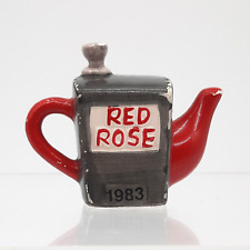 Bule de chá colecionável rosa vermelha estatueta invenções celular portátil vintage 1999 comprar usado  Enviando para Brazil
