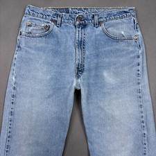 Vintage Levis Jeans Masculino 36x34 Azul 505 Fabricado nos EUA Leve Lavado Desbotado Roupa de Trabalho comprar usado  Enviando para Brazil