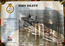 Hms brave poster for sale  TWICKENHAM