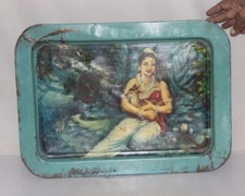 Antigua Estaño Bandeja Placa Sirviendo Litho Foto Impresión Fairy Mujer & Ciervo comprar usado Antigua Estaño Bandeja Placa Sirviendo Litho Foto Impresión Fairy Mujer & Ciervo comprar usado  Enviando para Brazil