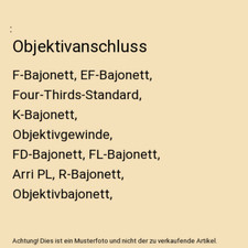 Bjektivanschluss bajonett bajo gebraucht kaufen Bjektivanschluss bajonett bajo gebraucht kaufen  Trebbin
