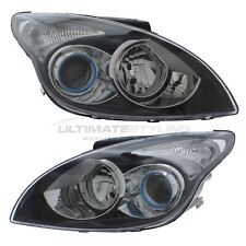 Faróis compatíveis com Hyundai i30 FD 2007-2012 preto par de faróis internos esquerda e direita comprar usado  Enviando para Brazil