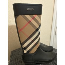 Botas de chuva Burberry femininas Clemence xadrez assinatura tamanho 38 EUA 7,5 luxo preppy comprar usado  Enviando para Brazil