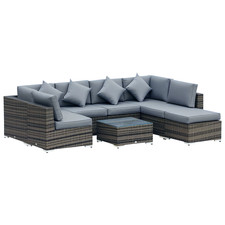Outsunny 8pc rattan for sale  GREENFORD
