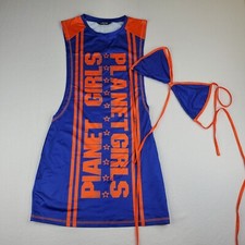 Vestido de biquíni estilo jersey esportivo feminino swin M azul festa planeta meninas comprar usado  Enviando para Brazil