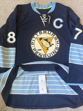 Camiseta Reebok Sidney Crosby Pittsburgh Penguins 2011 NHL inverno clássica azul 60, usado comprar usado  Enviando para Brazil