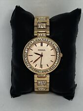 Relógio de quartzo analógico Fossil Karli BQ3181 feminino ouro rosa aço inoxidável VK292 comprar usado  Enviando para Brazil
