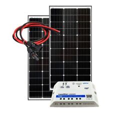 Zestaw fotowoltaiczny 200W – Dwa Panele 100W, Regulator i Gotowe Okablowanie, używany na sprzedaż  PL