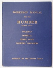 Humber workshop manual for sale  BURY ST. EDMUNDS