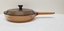 CORNING VISIONS WARE TAMPA DE VIDRO MARROM FRIGIDEIRA FRIGIDEIRA WAFFLE BOTTOM 7 1/4" DE LARGURA comprar usado  Enviando para Brazil