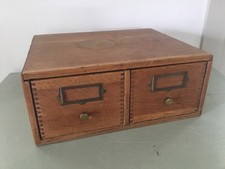 Arquivo de cartão vintage de madeira gaveta dupla, usado comprar usado Arquivo de cartão vintage de madeira gaveta dupla, usado comprar usado  Enviando para Brazil