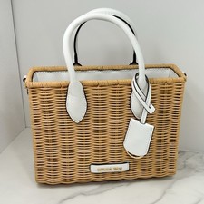Usado, Bolsa tiracolo Michael Kors Optic branca Mirella pequena vime shopper alça superior comprar usado  Enviando para Brazil