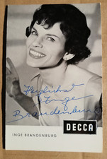 Inge brandenburg autogrammkart gebraucht kaufen  Großenwiehe