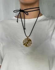 Collana choker nero usato  Senago