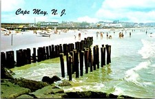 Cartão postal Cape May natação praia calçadão Nova Jersey D207 comprar usado  Enviando para Brazil