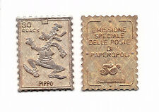 Francobollo metallico disney usato  San Lorenzo Nuovo