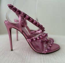 Sandálias Christian Louboutin Spikita Spike rosa fúcsia tiras tamanho 36 NOVO comprar usado  Enviando para Brazil