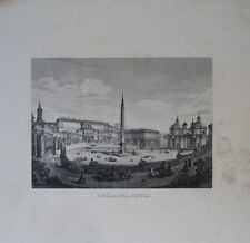 Stampa antica piazza usato  Roma
