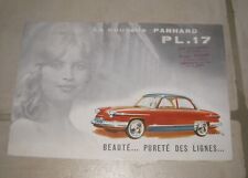 Catalogue panhard pl17 d'occasion  France