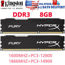 Memória RAM DIMM 240pinos 1.5V HyperX FURY DDR3 16GB 32GB 1600MHz 1866MHZ desktop comprar usado  Enviando para Brazil