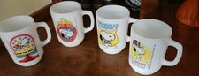 4 canecas SNOOPY Presidential Fire King Anchor Hocking 1980 conjunto completo comprar usado  Enviando para Brazil