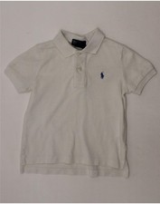 Camisa polo Ralph Lauren bebê meninos 18-24 meses algodão branco BL16 comprar usado  Enviando para Brazil