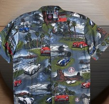 Camisa havaiana vintage David Carey Shelby Cobra mistura de rayon algodão masculina tamanho GG anos 90 comprar usado  Enviando para Brazil