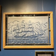 Etched leaded glass for sale  Frankenmuth