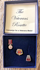 Veterans rosette pin for sale  PERSHORE
