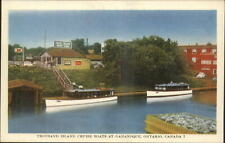 Cartão postal Gananoque Ontario Thousand Island Cruise Boats Dock & Bldg comprar usado  Enviando para Brazil