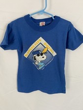 Camiseta Snoopy Vintage Anos 1980 KANSAS CITY ROYALS Ponto Único Infantil Tamanho G Idade 5-7 comprar usado  Enviando para Brazil