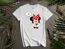 Camiseta com capuz Disney Minnie Love Valentines Disneyland masculina feminina unissex AD505 comprar usado  Enviando para Brazil