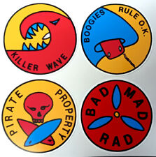 Adesivos de surf retrô - Klller Wave bookies régua OK Bad Mad Rad ótimo 4 campista, usado comprar usado  Enviando para Brazil