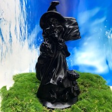 Cuarzo de cristal de obsidiana natural 380G cuarzo tallado a mano curación de brujas segunda mano  Embacar hacia Mexico