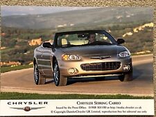 Chrysler sebring cabrio for sale  KENDAL
