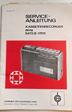 Ddr serviceanleitung recorder gebraucht kaufen  Berlin