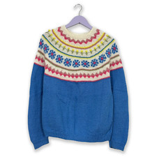 Maglione vintage blu usato  Montegrotto Terme