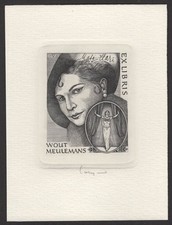 EXLIBRIS,032 - Oswin Volkamer, Mata Hari, C2- signiert na sprzedaż  Wysyłka do Poland