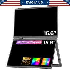 Monitor portátil EVICIV 15,6" dobrável duplo 1080P HDR ultra fino HDMI duplo USB C comprar usado  Enviando para Brazil