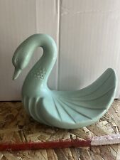 Usado, Vintage MCM Cerâmica Esmaltada Cisne Decoração de Banheiro Toalha Suporte Aqua comprar usado  Enviando para Brazil