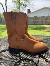Novas Botas de Trabalho Justin Steel Toe/Tamanho 9 D/Marrom Hazel/Couro/Deslizante/Estilo 4764 comprar usado  Enviando para Brazil