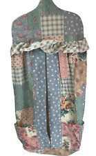 Bolsa de lavanderia vintage porta-toalhas fraldas floral cottagecore Gingham Patch Nojo EUA comprar usado  Enviando para Brazil