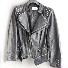 Lederjacke bikerstil nieten gebraucht kaufen  Annaberg-Buchholz, Mildenau