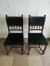 Chaises bois cuir d'occasion  Limoges-