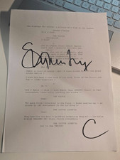 Signed stephen fry for sale  GLASGOW