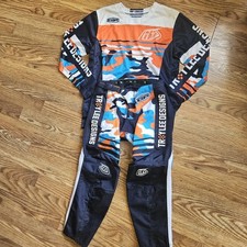 Conjunto de Calças de Jersey Troy Lee Designs Juventude Média Motocross Azul Laranja Branco comprar usado  Enviando para Brazil